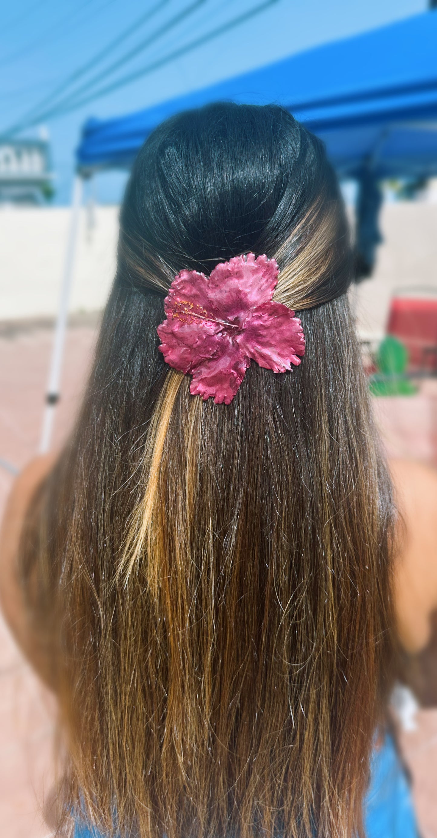 Amapola hair clip(Hibiscus)🌺