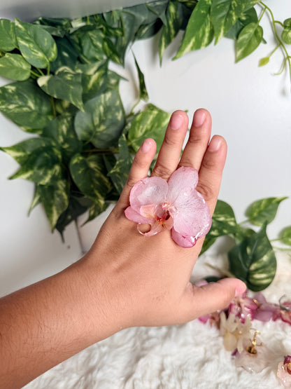 Pink Whisper Orchid Ring