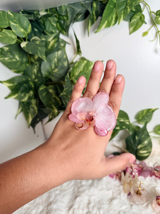 Pink Whisper Orchid Ring