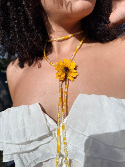 Sunflower Adjustable Lariat