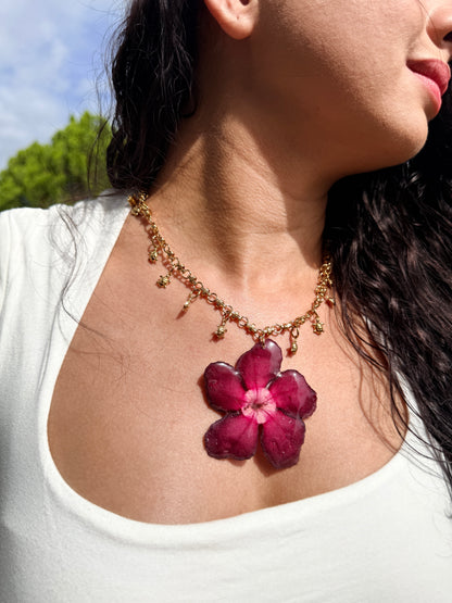 Desert Rose charm necklace