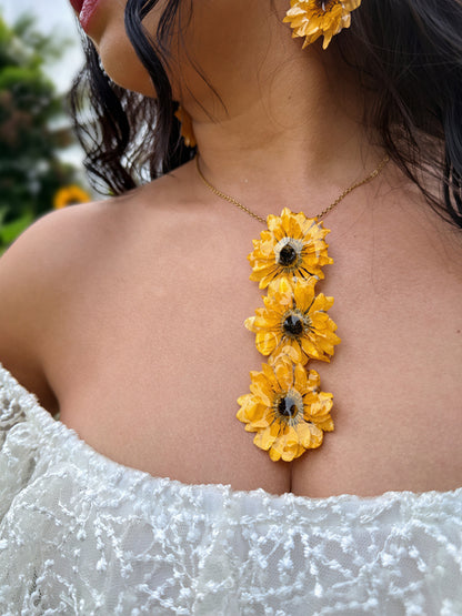 Sunflower Cascade Necklace