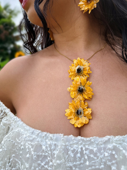 Sunflower Cascade Necklace