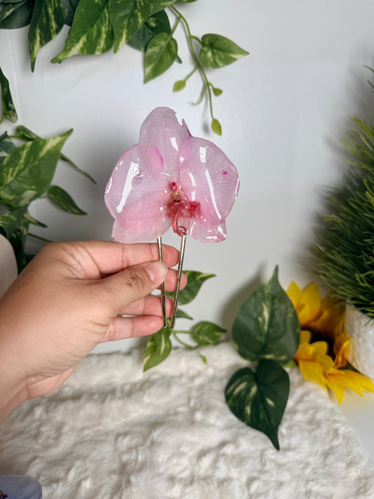 Rosé Petal Orchid Hair Fork