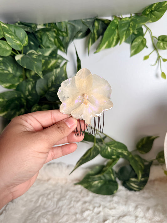 Opal Ivory Orchid – Orchid Hair Comb