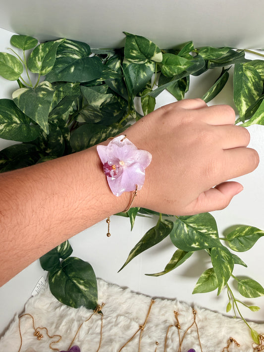 Baby orchid bracelet