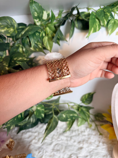 Blush Orchid Statement Cuff Bracelet