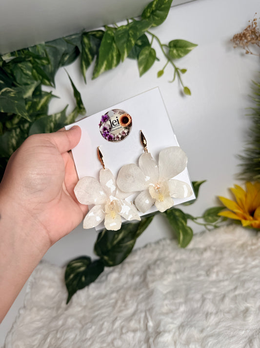 “Ivory Orchid Bloom” Earrings