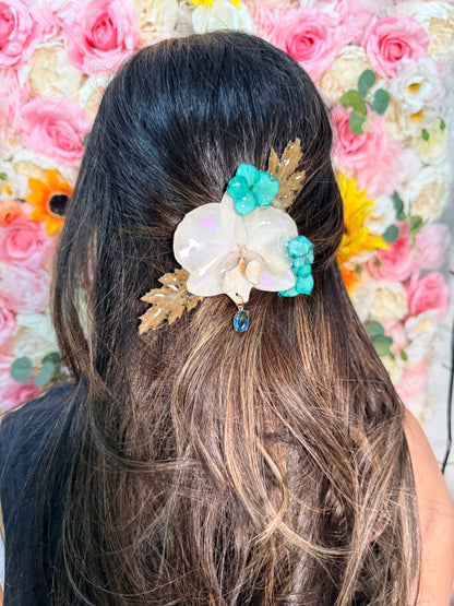 Tropical Aura Orchid Hair Clip