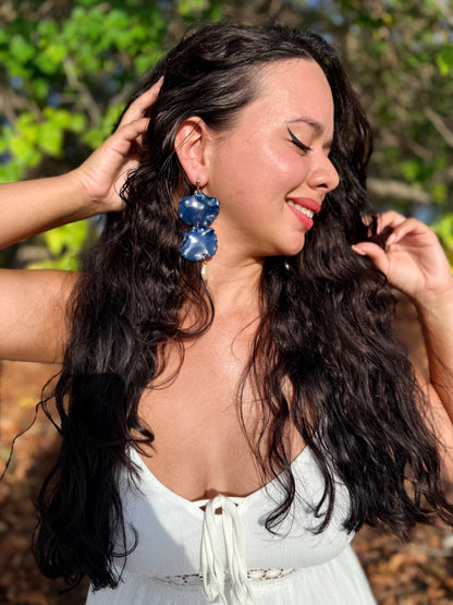Midnight Flamboyant Petal Earrings