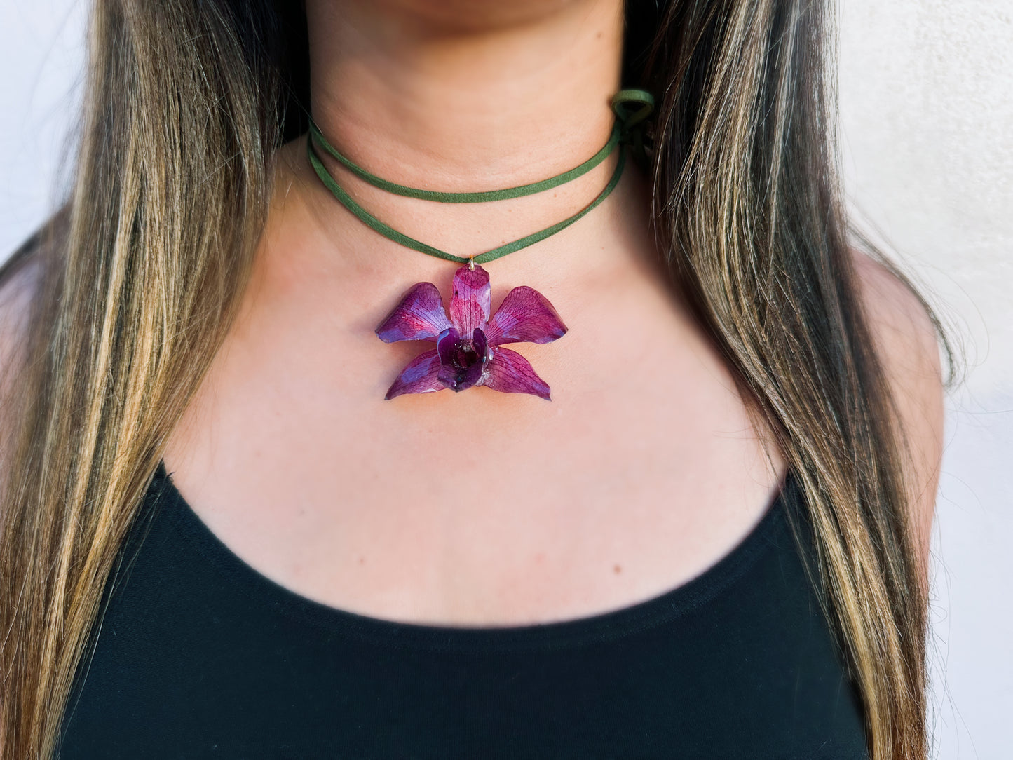 Purple Orchid Choker