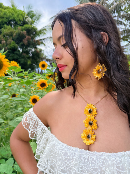 Sunflower Cascade Necklace
