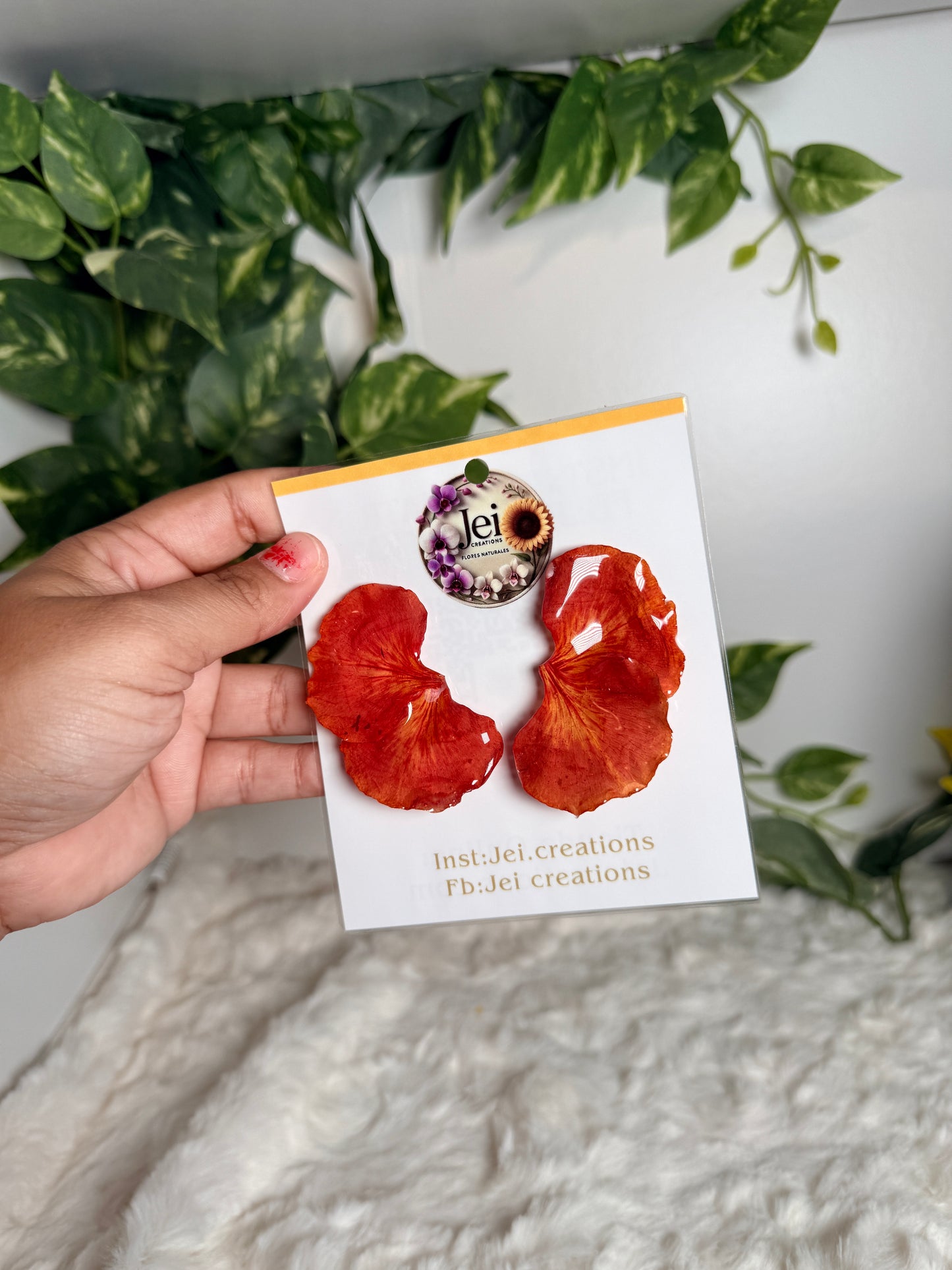 Flamboyán stud earrings