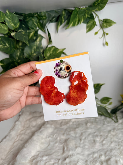 Flamboyán stud earrings