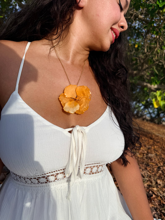 Yellow Flamboyan necklace