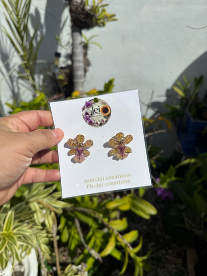 Extra baby animal print oncidium Orchid stud