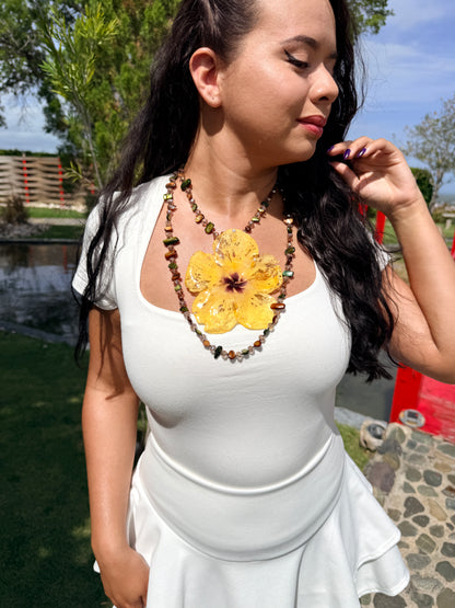 Golden Sun 2-in-1 Necklace & Hair Clip