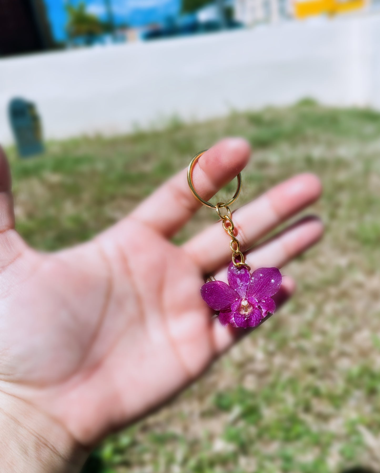 Orchid Keychain