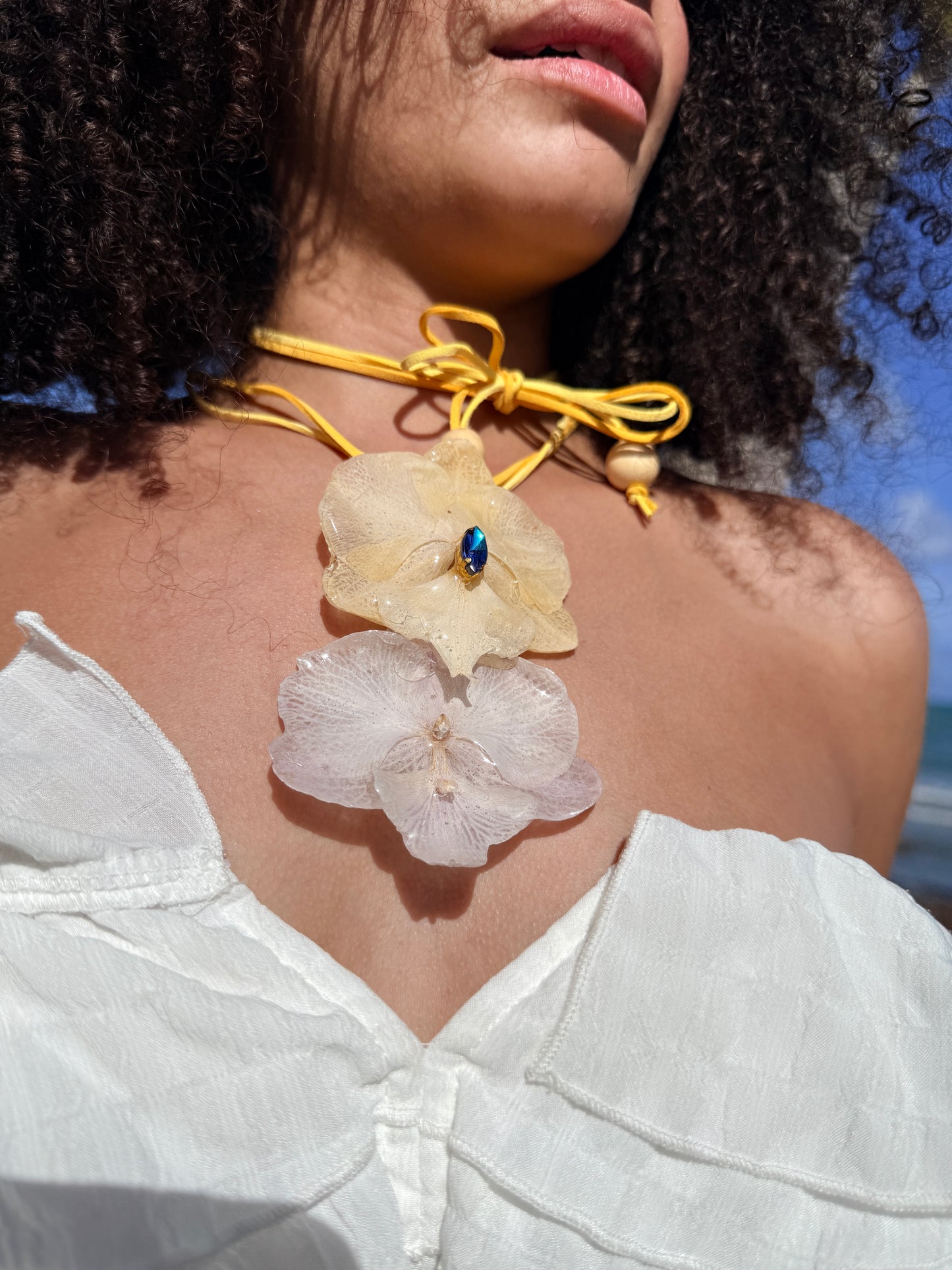 Double Orchid Adjustable Choker