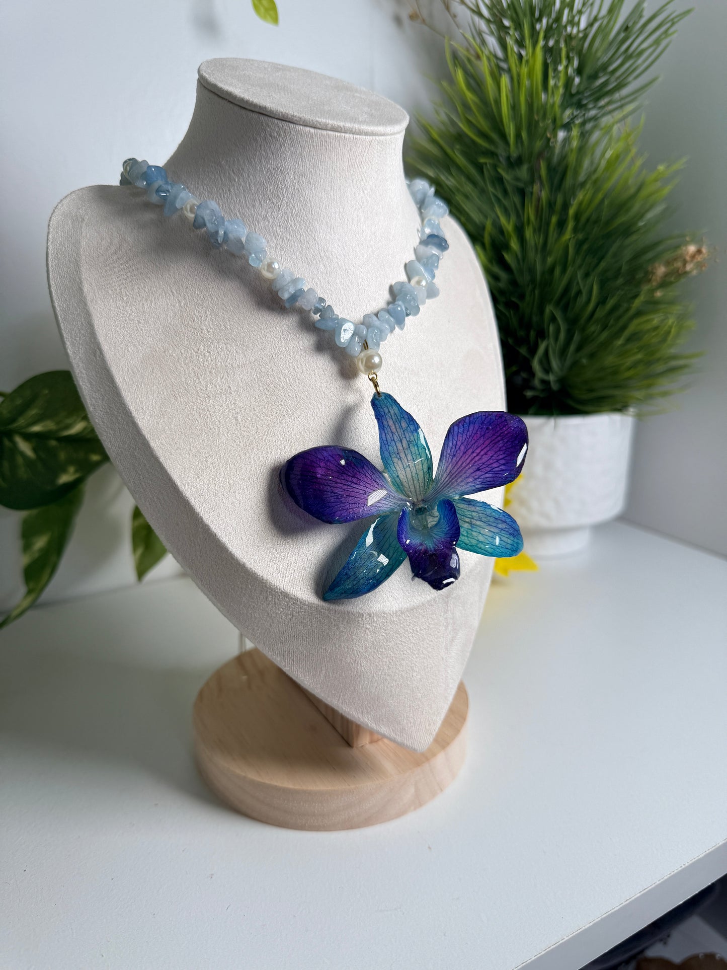 Blue Orchid Choker
