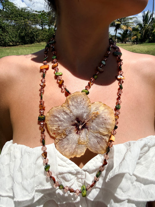 Earth Tone Poppy Convertible Necklace