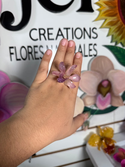 Purple Dendrobium ring