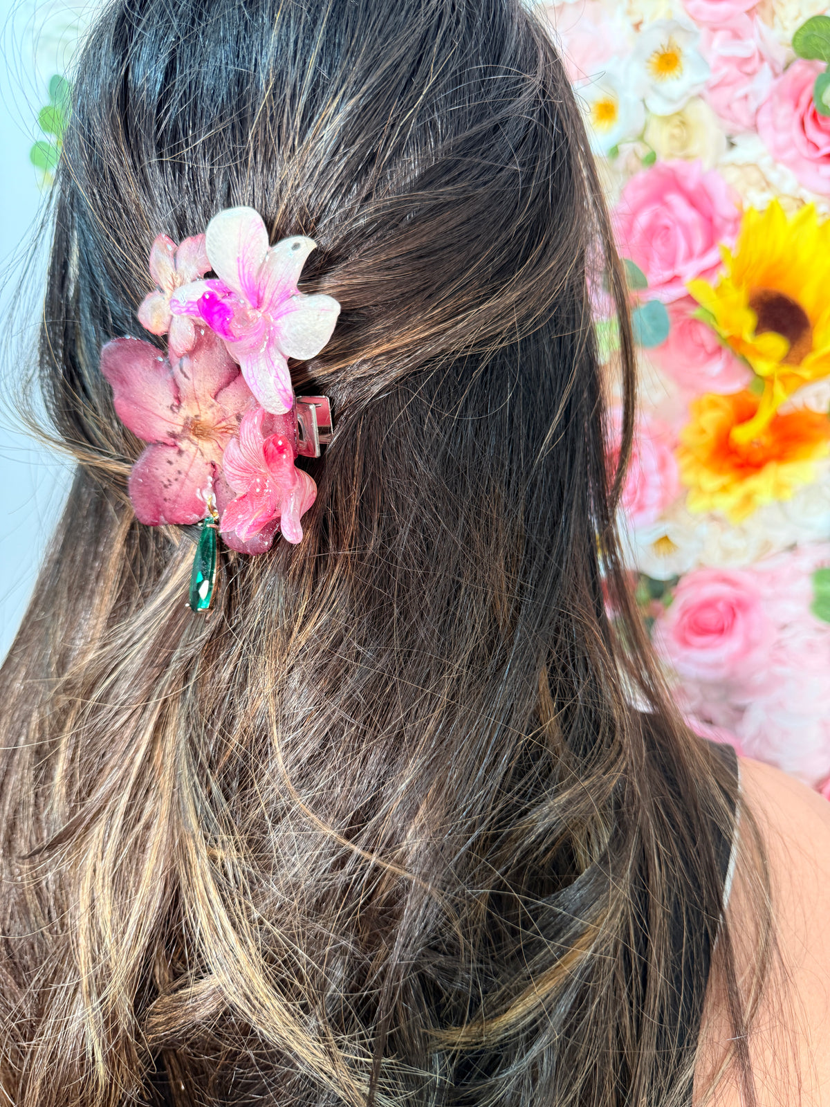 Rosé Orchid Garden Hair Clip