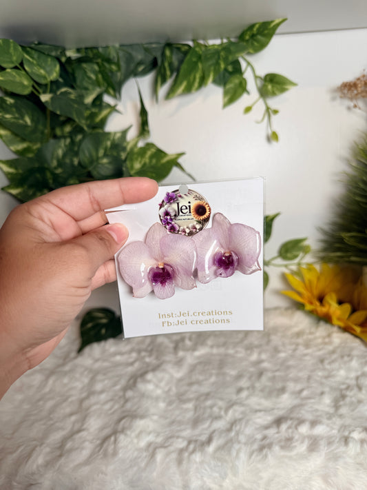 Soft Orchid Stud Earrings