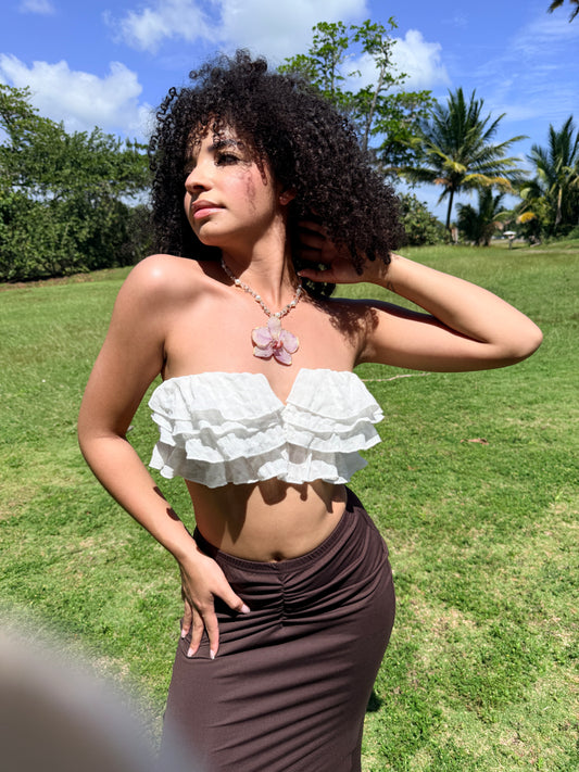 Phalaenopsis orchid necklace