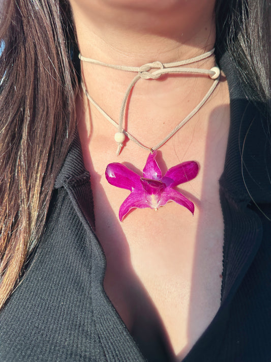 Pretty Orchid Choker