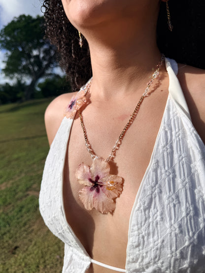 Hibiscus Blush Duo Necklace