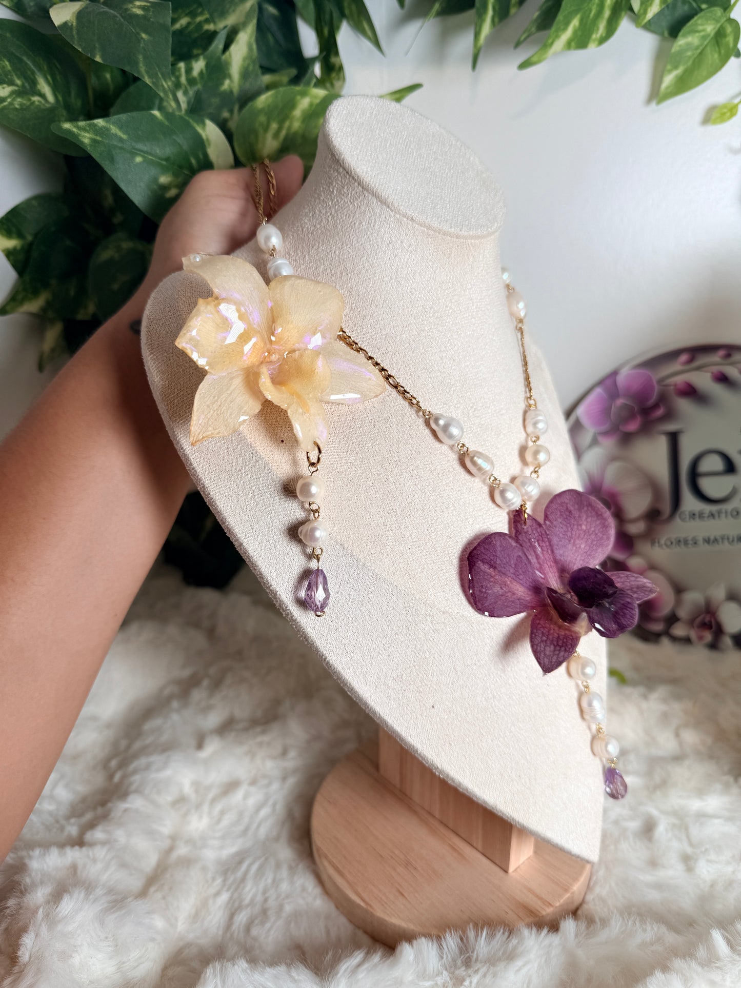 Dendrobium Duo Drop Necklace