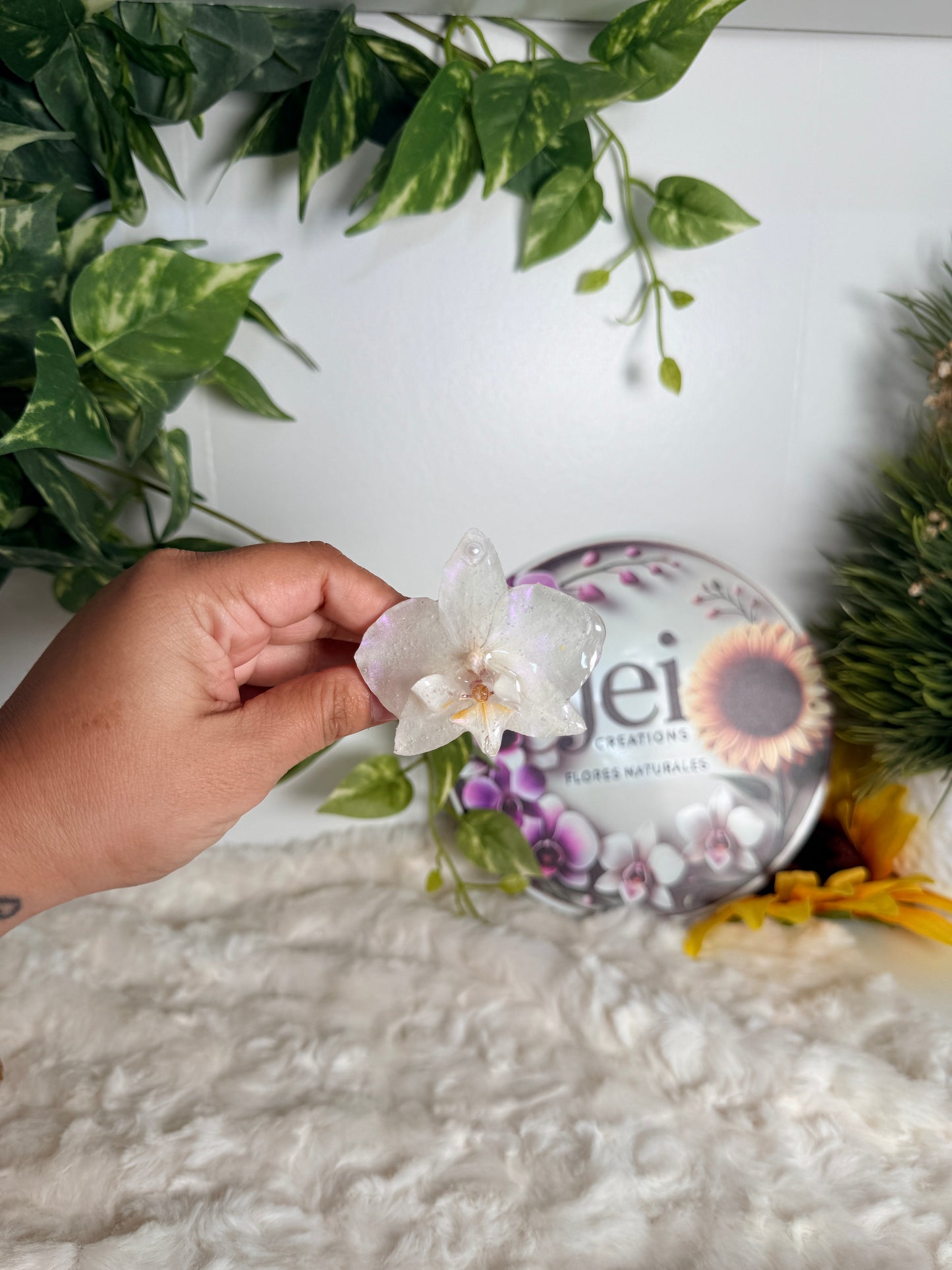 Moonlight Bloom Phalaenopsis Cuff Bracelet
