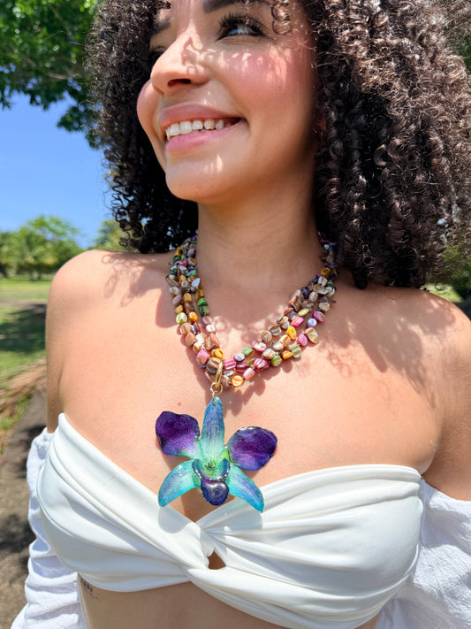 Aurora Orchid Statement Necklace