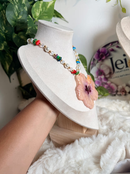 Tropical Hibiscus Necklace