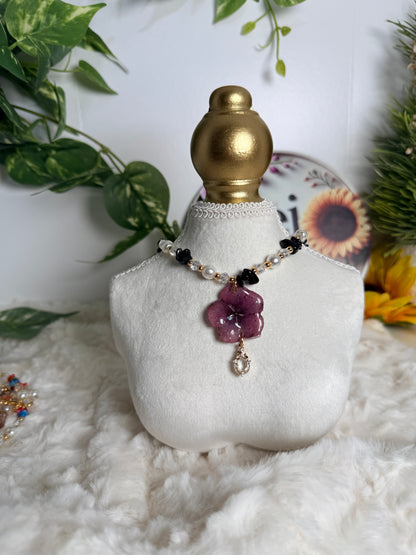 Midnight Petal Necklace
