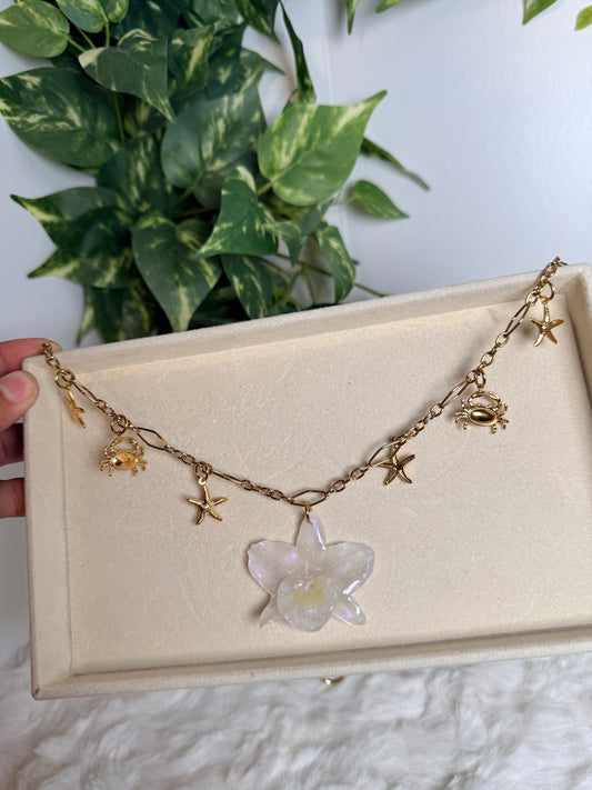 Pearl Tide Charm Necklace