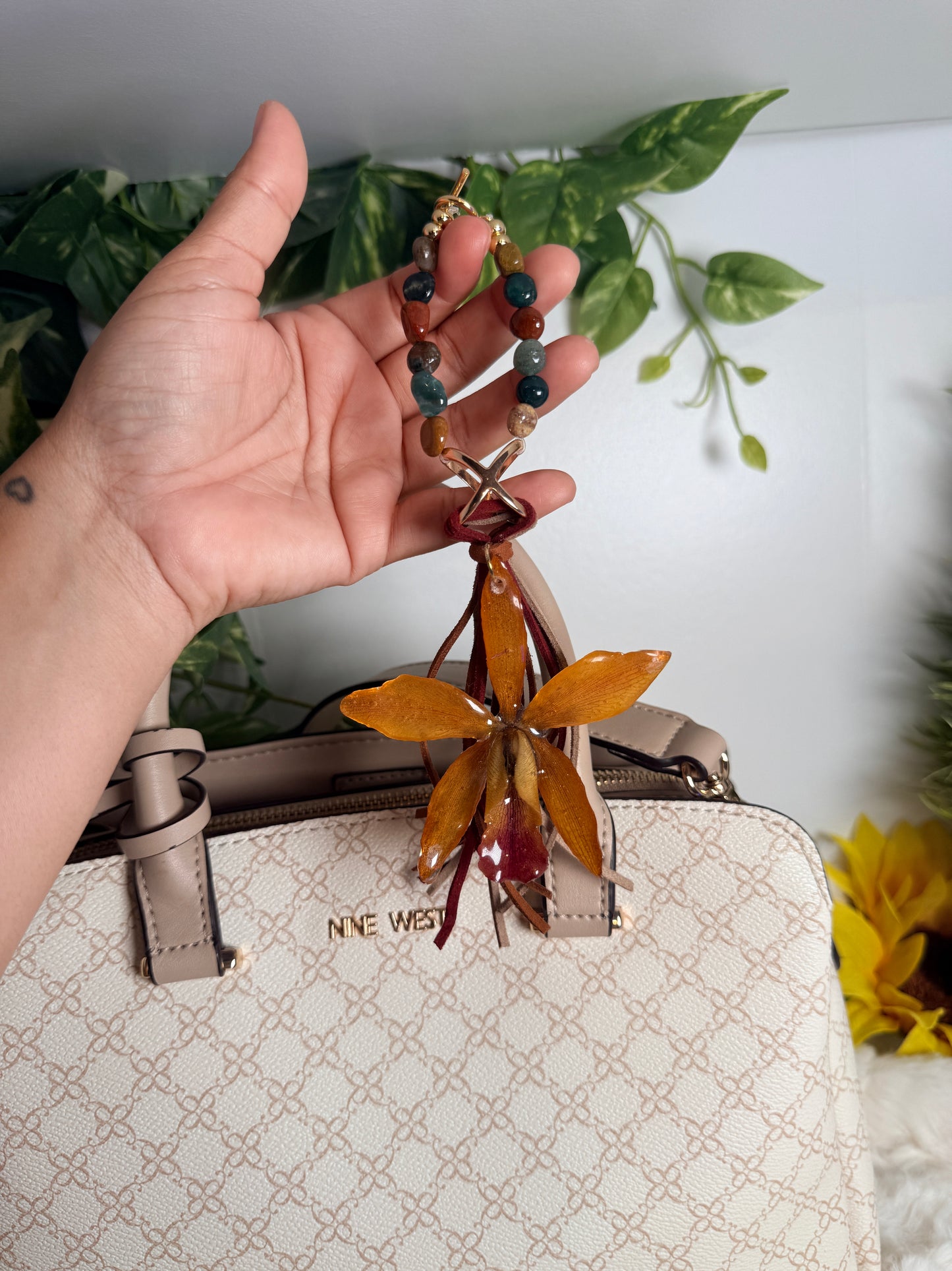 Cattleya Earth Bag Charm
