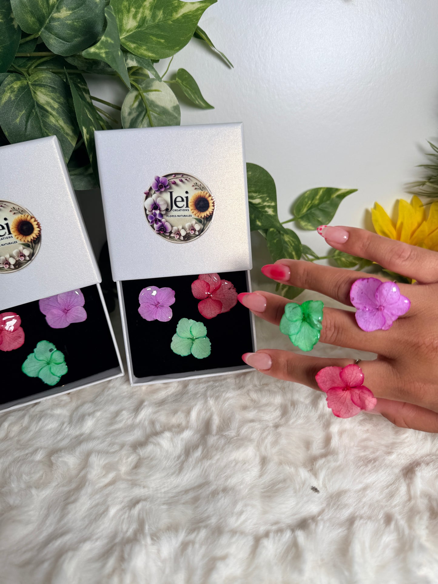 Hydrangea Candy Ring Trio
