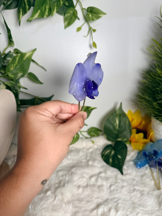 Indigo Bloom Hair Fork