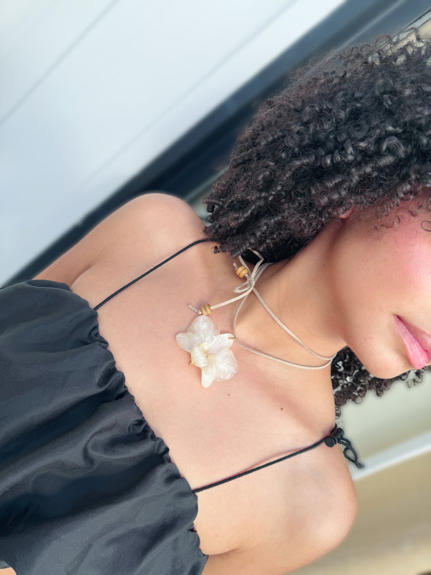 Dendrobium Orchid necklace