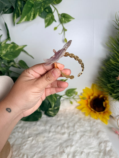 Rosy Glow – Orchid Cuff Bracelet