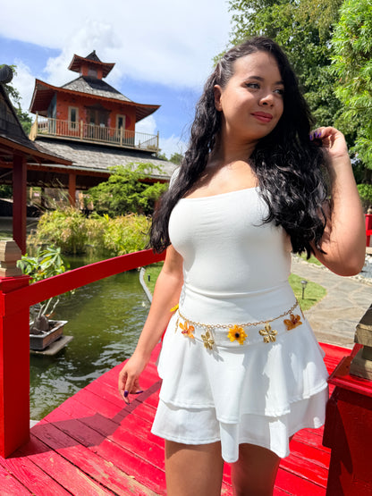 Sunflower & Orchid Garden Waist & Necklace Chain – Dos en Uno