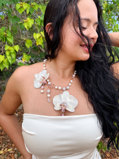 Blush Phalaenopsis Necklace
