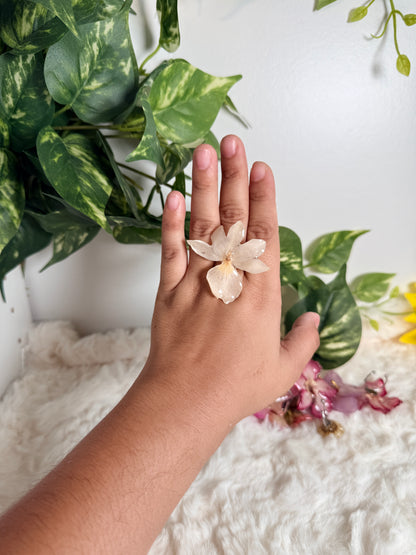 Ivory Star Orchid Ring