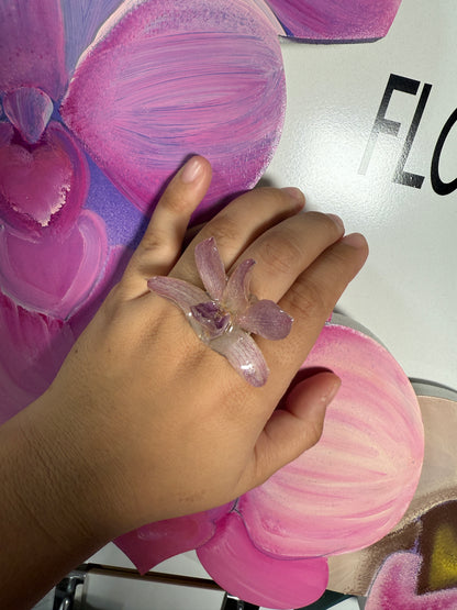 Purple Dendrobium ring