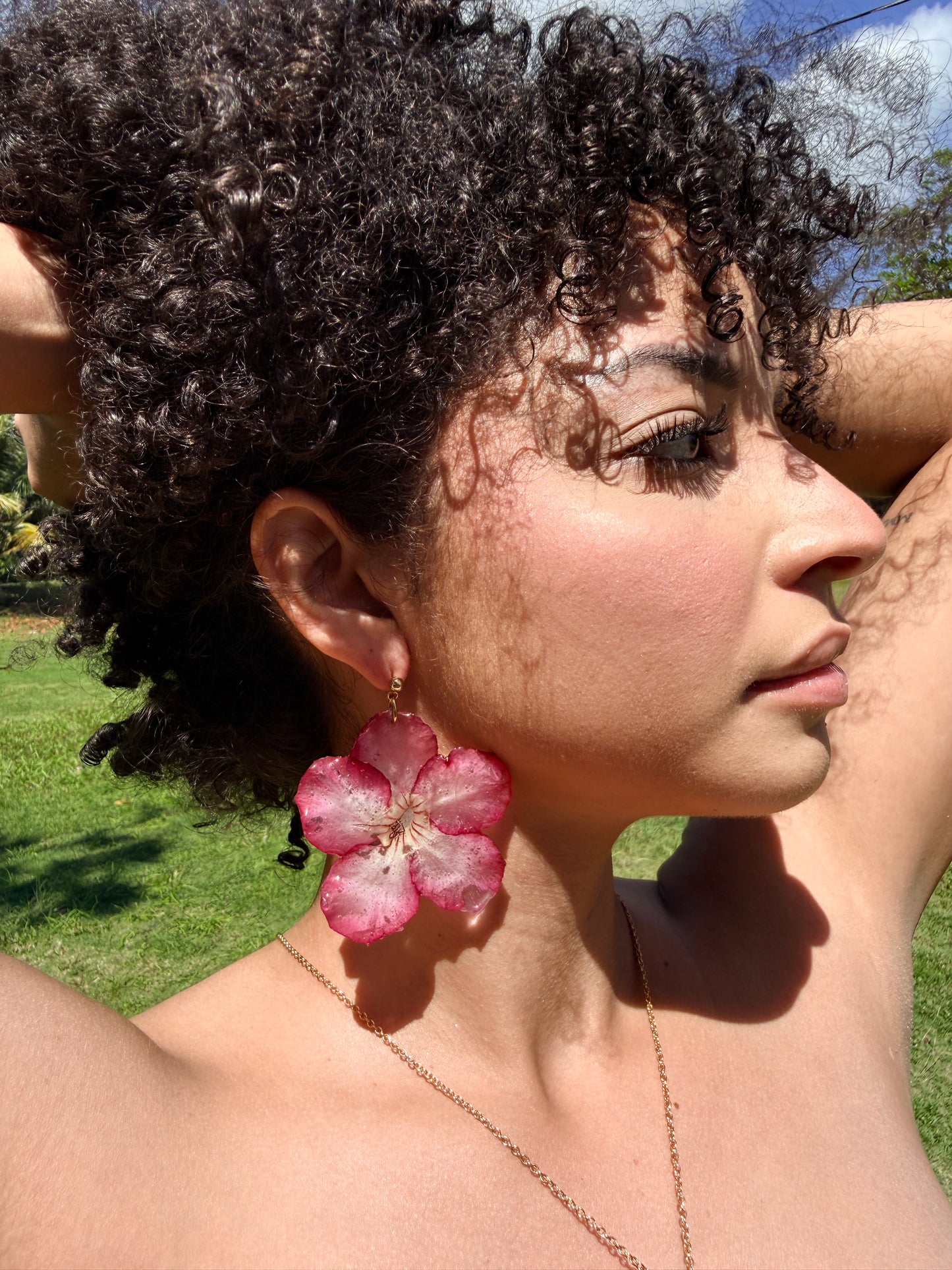 Desert rose necklace/earings