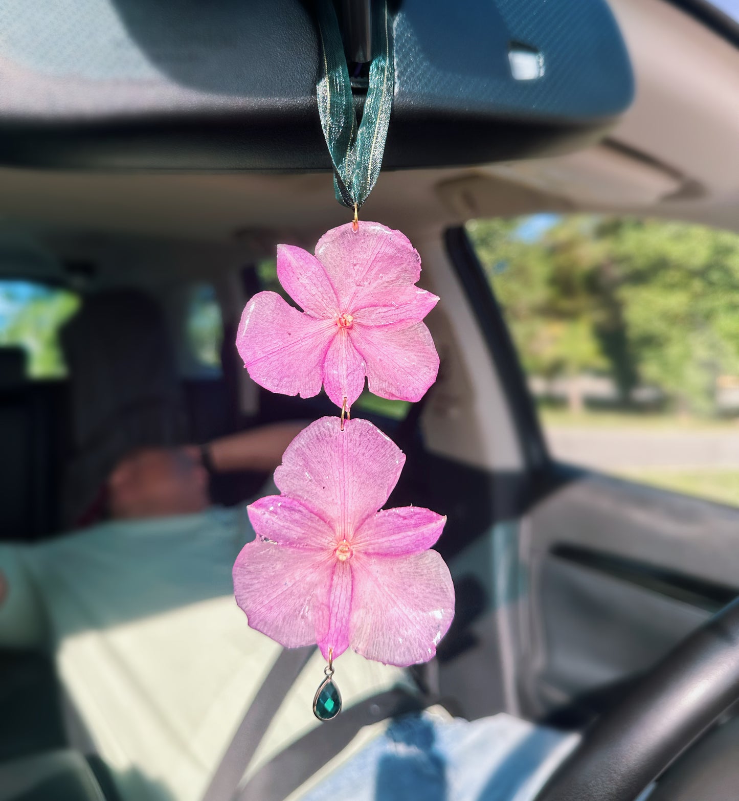 Purple Orchid Car Hanging