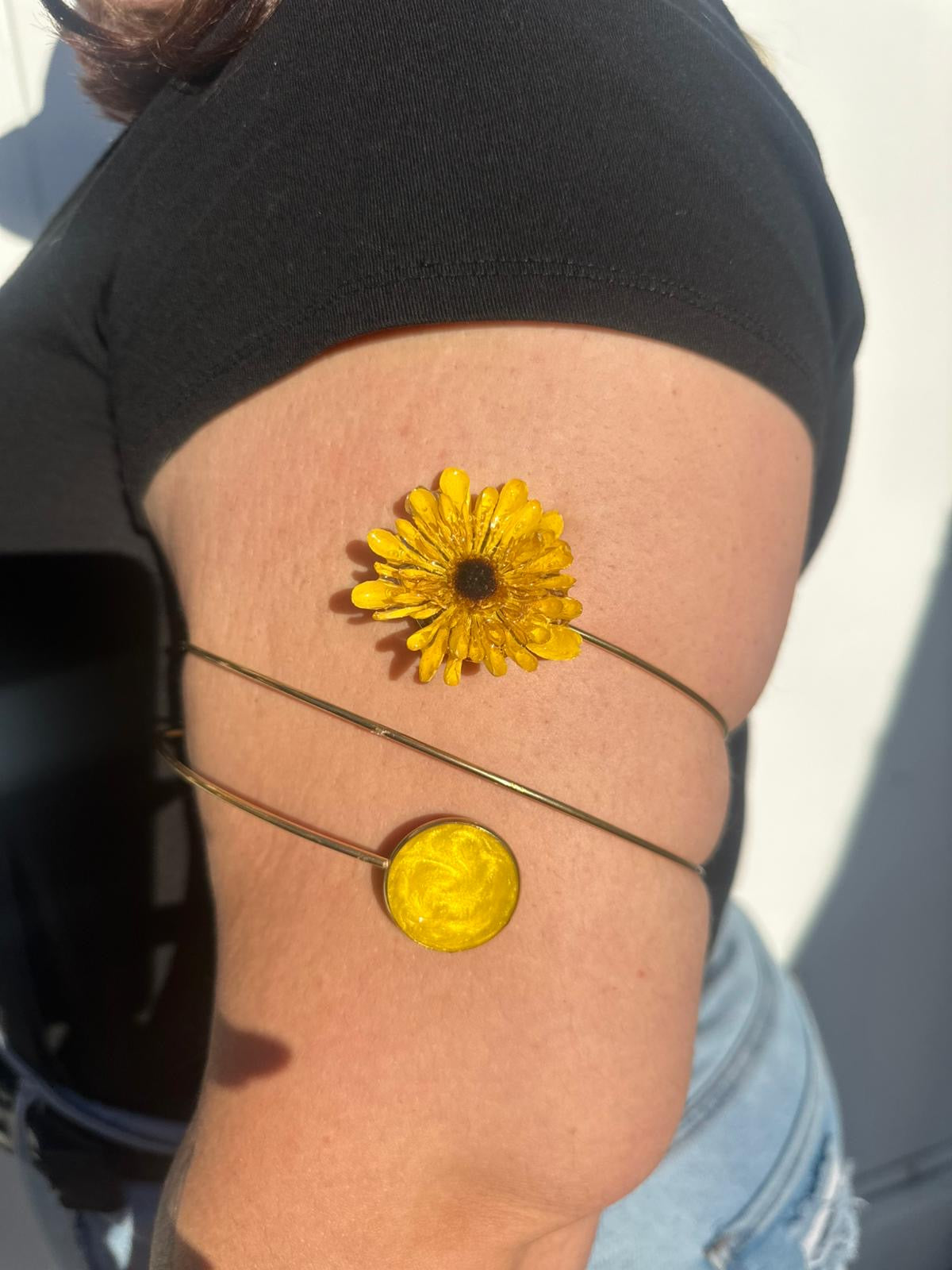 XL arm cuff sunflower (plus size)