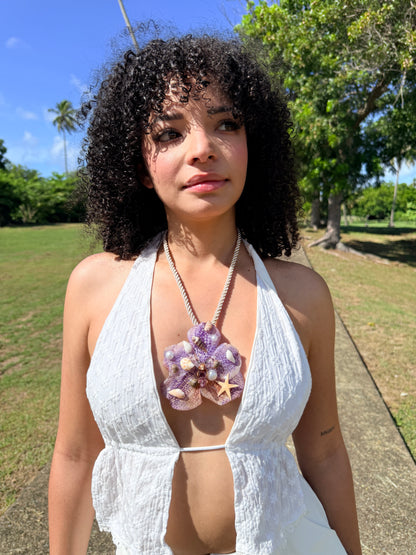 Ocean Vanda Statement Necklace
